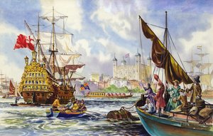 Towern i London i slutet av 1600-talet av English School