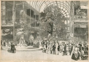 Transeptet, tittar norrut, Stora utställningen, 1851 av English School