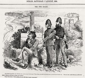 De två vägarna, illustration, pub. 7 augusti 1886 av English School