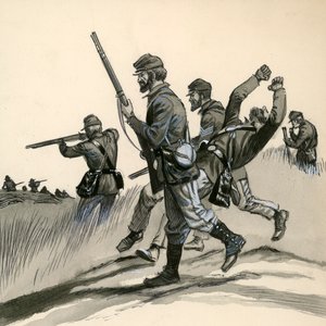 Infanteristen der Union während des amerikanischen Bürgerkriegs von English School