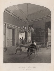 The United Service Club, kartrummet av English School