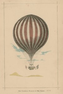 Vauxhall-ballongen av Mr Green; Vauxhall Gardens, London av English School