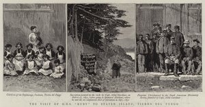 Besöket av HMS "Ruby" på Staten Island, Land of Fire av English School