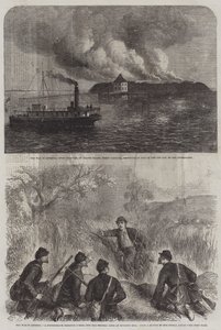 Kriget i Amerika (gravyr) av English School