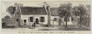 Kriget i Transvaal, Sydafrika, en butik i Lydenberg (gravyr) av English School