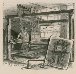 The Weavers of Spitalfields av English School