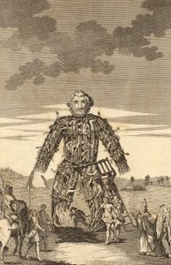 The Wicker Man of the Druids, från The Complete English Traveller, eller en ny undersökning och beskrivning av England och Wales, pub. 1771 av English School