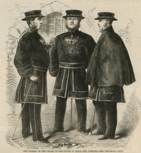 The Yeomen of the Guard at the Tower i sin nya kostym av English School