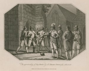 Gripandet av Guy Fawkes av Sir Thomas Knevet och hans skötare av English School
