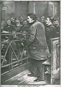 Gripandet av Oscar Wilde: Wilde i bryggan av English School