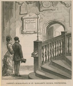 Begravningsplatsen för William Caxton av English School