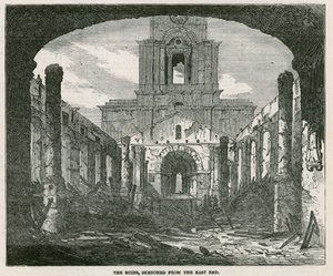 Brännandet av St Annes Church i Limehouse av English School