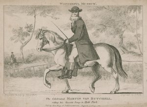 Den hyllade Martin Van Butchell rider på sin favoritponny i Hyde Park av English School