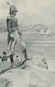 Stackars Toussaint LOuvertures död närmar sig, den svarte ledaren tittar på den kommande flottan som skickats av Napoleon för hans förstörelse av English School