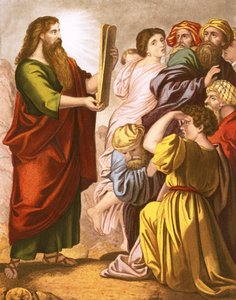 Moses nedstigning från berget Sinai av English School