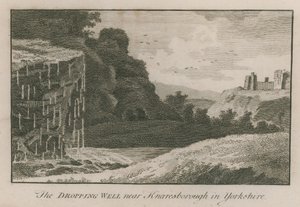 Fallbrunnen nära Knaresborough i Yorkshire av English School