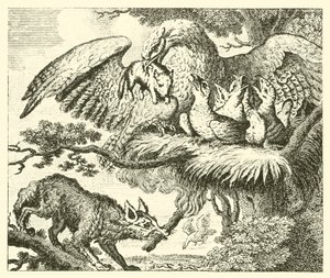 Örnen och räven (gravyr) av English School