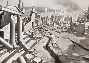 Jordbävningen i Sparta, antikens Grekland, 464 f.Kr., från Hutchinson