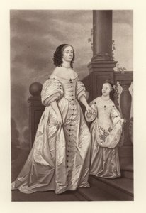 Kurfursten Sophia och hennes dotter Sophia Charlotte Drottning av Preussen av English School