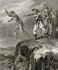 Den protestantiske martyren Anthony flyr, Guiguo, ca 1830 (gravyr) av English School