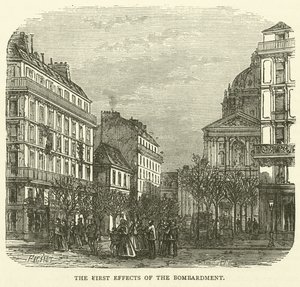 De första effekterna av bombardementet, november 1870 av English School