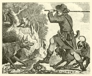 Räven och vargen (gravyr) av English School