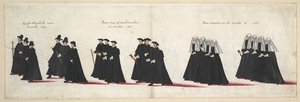 Drottning Elizabeth I:s begravningsprocession till Westminster Abbey, 28 april 1603 av English School