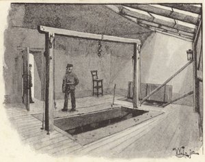 Galgen vid Newgate Prison av English School