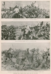 De stora krigen under drottning Victorias regeringstid: det anglo-egyptiska kriget (1882), Mahdistupproret (1883-1885) och den brittiska erövringen av Sudan (1896-1898) (fotogravyr) av English School