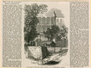 Daniel Maclises hus i Cheyne Walk av English School