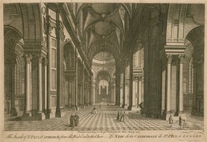 Insidan av St Pauls Cathedral från den västra änden till kören av English School