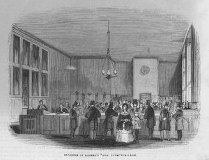 Interiören i Bank of Mrs Rogers and Co av English School