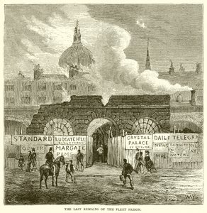 De sista resterna av Fleet Prison av English School