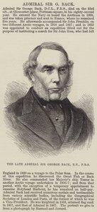 Den bortgångne amiralen Sir George Back, RN, FRS (gravyr) av English School