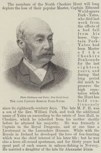 Den bortgångne kaptenen Edmund Park-Yates (gravyr) av English School