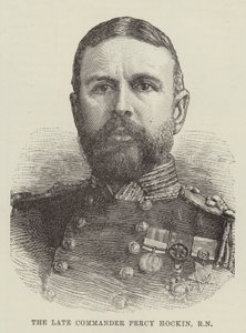 Den bortgångne befälhavaren Percy Hockin, RN (gravyr) av English School