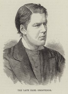 Den framlidne Earl Grosvenor (gravyr) av English School
