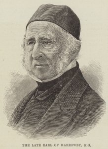 Den framlidne earlen av Harrowby, KG (gravyr) av English School