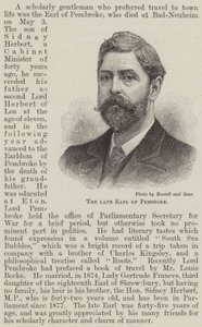 Den framlidne earlen av Pembroke (gravyr) av English School