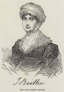 Den sena Joanna Baillie (gravyr) av English School