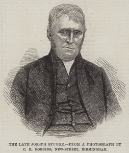 Den bortgångne Joseph Sturge (gravyr) av English School
