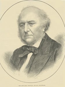 Den bortgångne Lord Westbury, ex-Lord Chancellor (gravyr) av English School