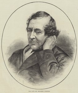 Den bortgångne herr Benjamin Webster (gravyr) av English School