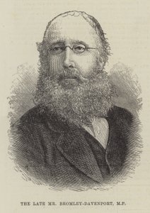 Den bortgångne herr Bromley-Davenport, MP (gravyr) av English School