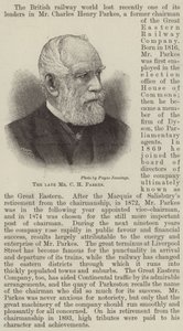 Den bortgångne Mr CH Parkes (gravyr) av English School