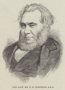 Den bortgångne Mr E B Stephens, ARA (gravyr) av English School