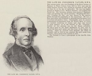 Den framlidne Mr Frederick Tayler, RWS (gravyr) av English School