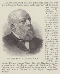 Den bortgångne Mr G H Andrews, RWS (gravyr) av English School