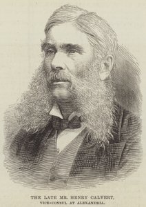 Den bortgångne Mr Henry Calvert, vicekonsul i Alexandria (gravyr) av English School