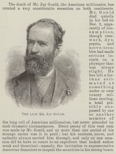 Den bortgångne Mr Jay Gould (gravyr) av English School